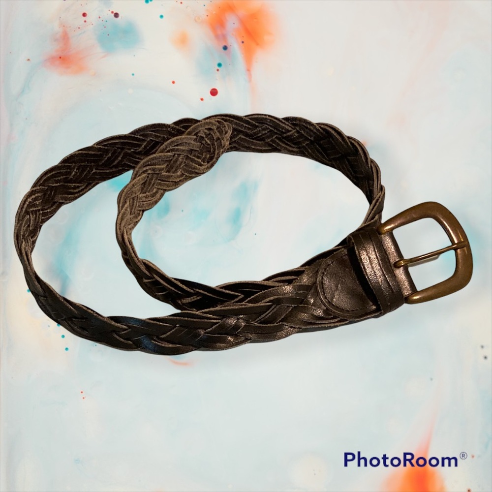 Braided Leather Belt 36”